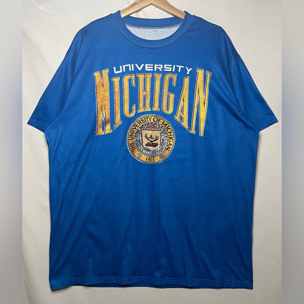 University of Michigan Blue and Gold Short Sleeve Tee